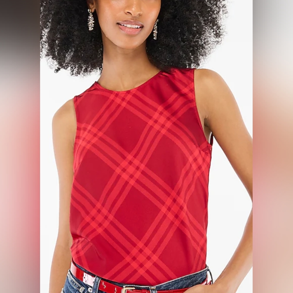 J.Crew Plaid Sleeveless Top
